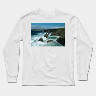 Bedruthan Steps, Cornwall Long Sleeve T-Shirt